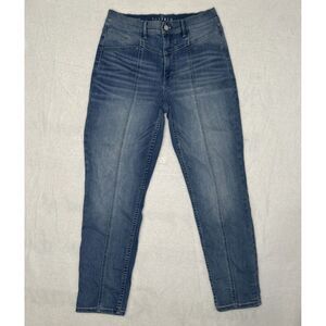 White House Black Market Tapered Ankle Jeans 8 Mid Rise Blue Jeans
